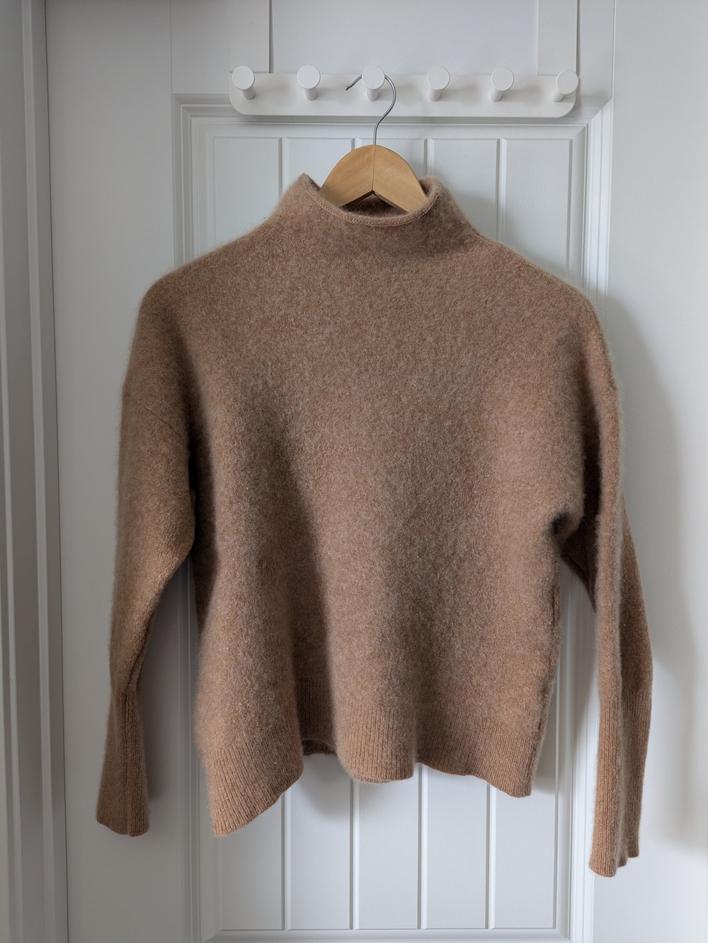 Babaton Cozy Mock Neck Sweater in Camel Brown